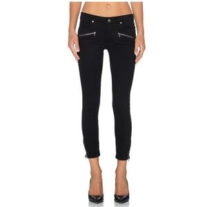 Paige iIndigo Zip Front Jeans in Black.